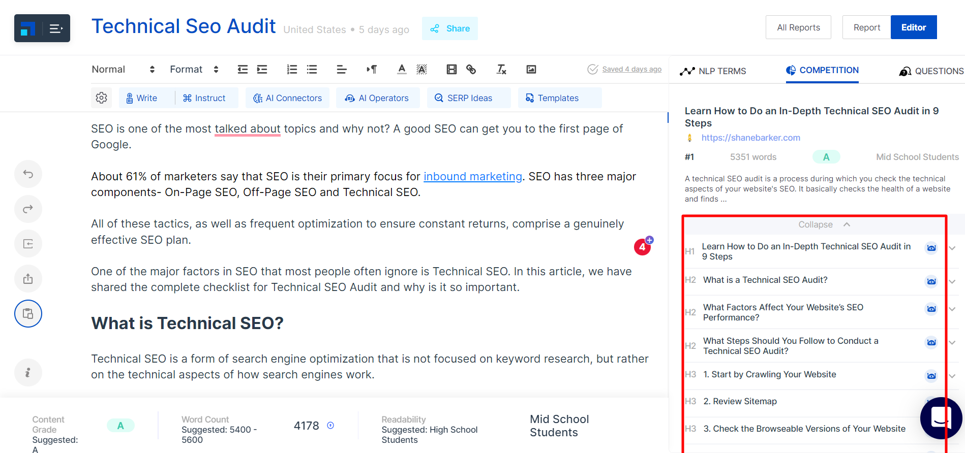 Google의 첫 페이지 분석