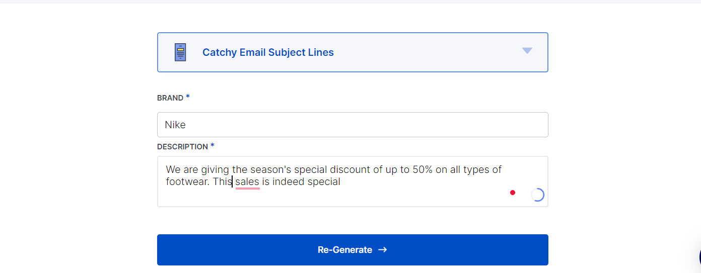 Gerador de linha de assunto de e-mail Scalenut