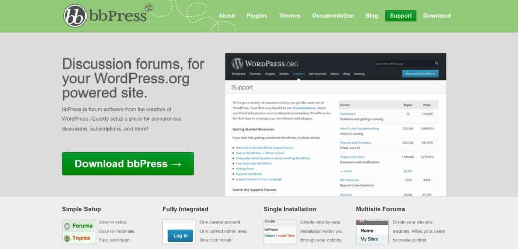 Plug-in bbPressComment