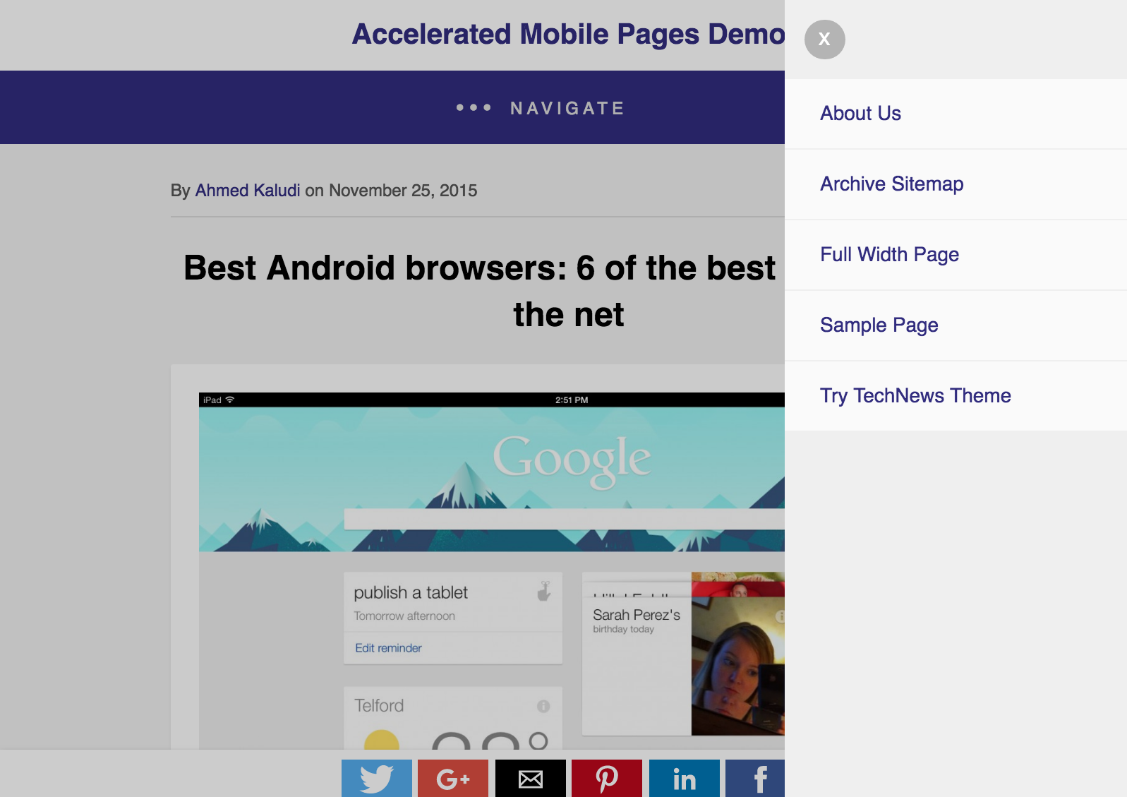 AMP 换 WP 截图 AMP-for-WP-Screenshot