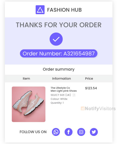 ส่งอีเมลเมื่อมีคนทำการซื้อ