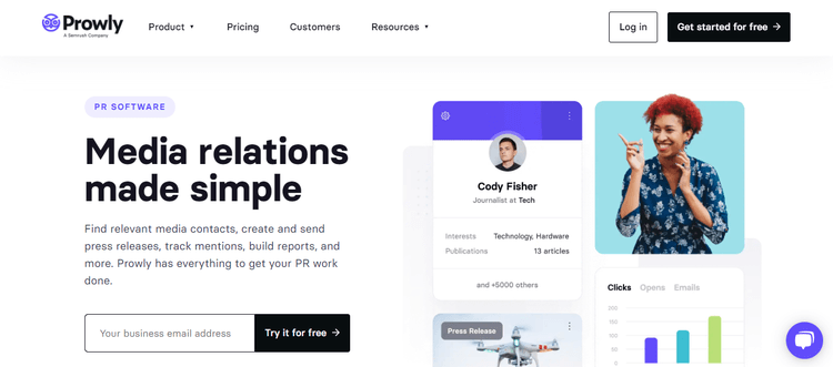 Home page di Prowly