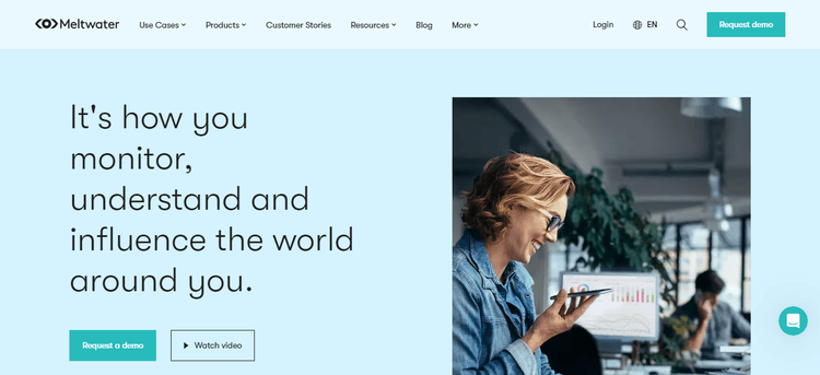 Pagina iniziale di Meltwater
