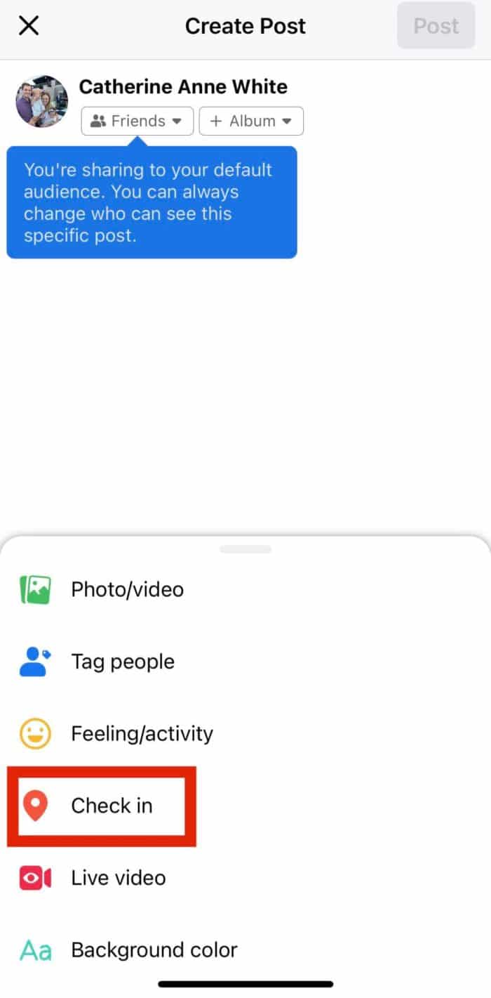 controlla lo screenshot per facebook