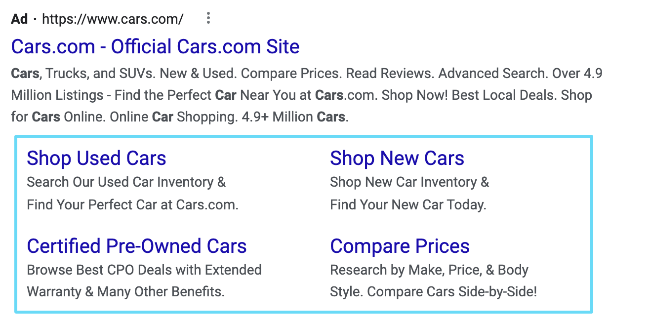 Google Ads 사이트링크