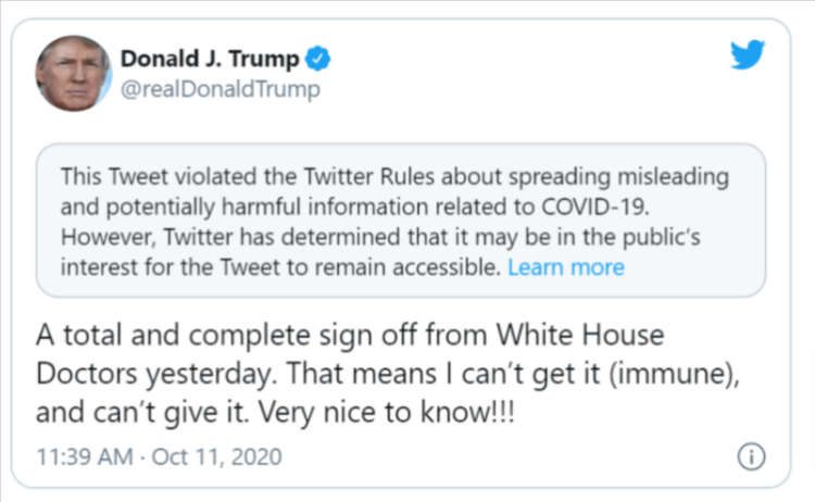 Covid-19に関するドナルド・トランプのツイート