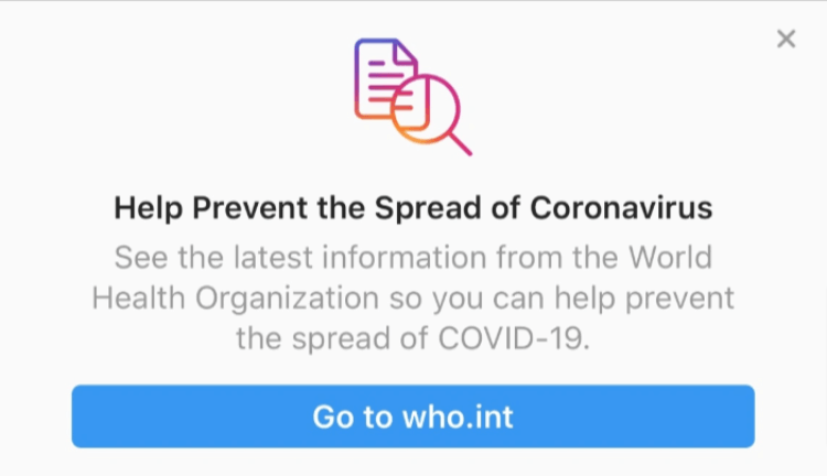 インスタグラム Covid-19インフォメーションセンター