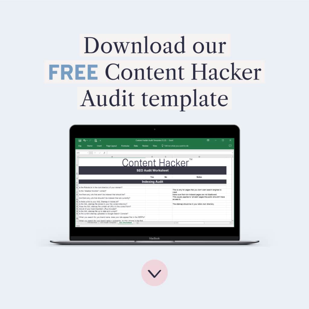 cta d'audit de contenu seo