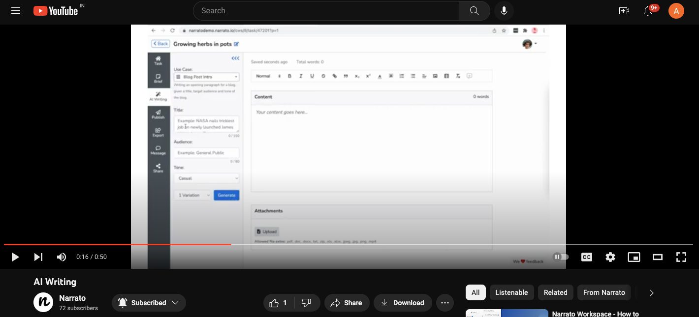 Contenuti guidati dal prodotto: video