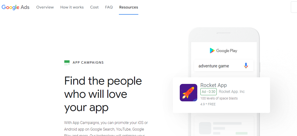 แคมเปญแอป Google Ads