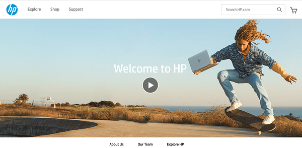Video di intestazione HP