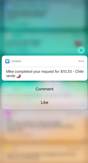 notificaciones push móviles de mensajería entre canales