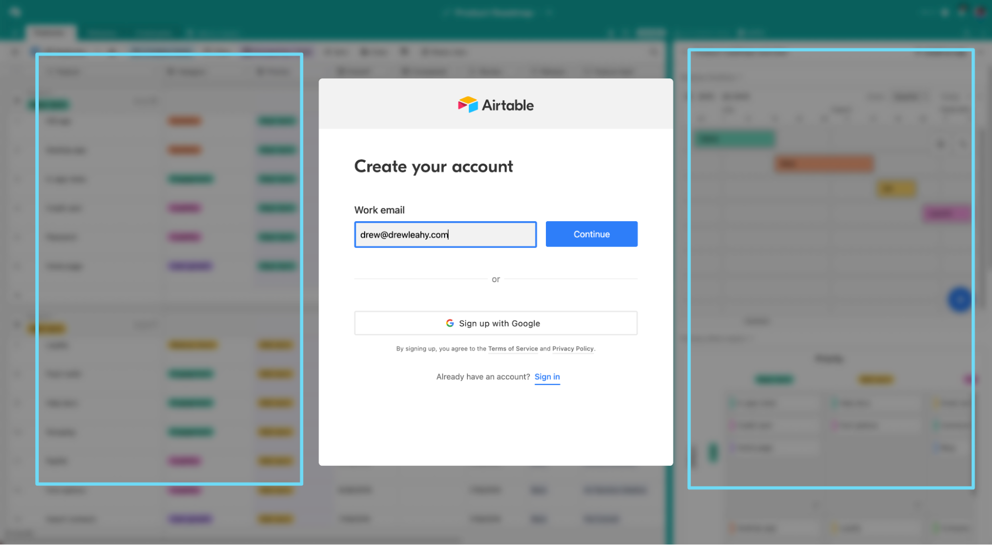 Airtable 옵트인 양식