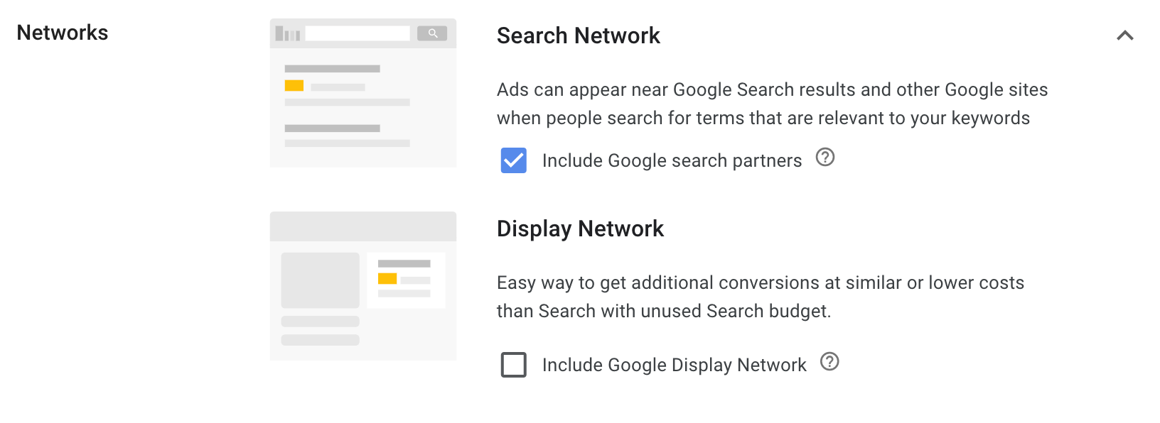 Google Ads 네트워크 설정