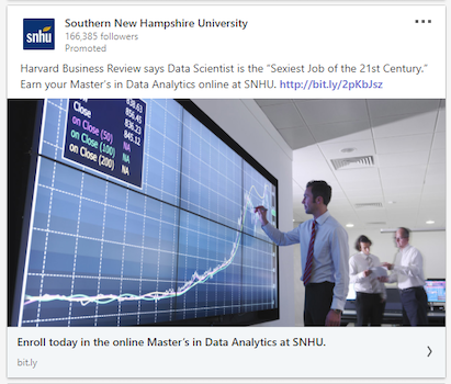 SNHU LinkedIn 広告