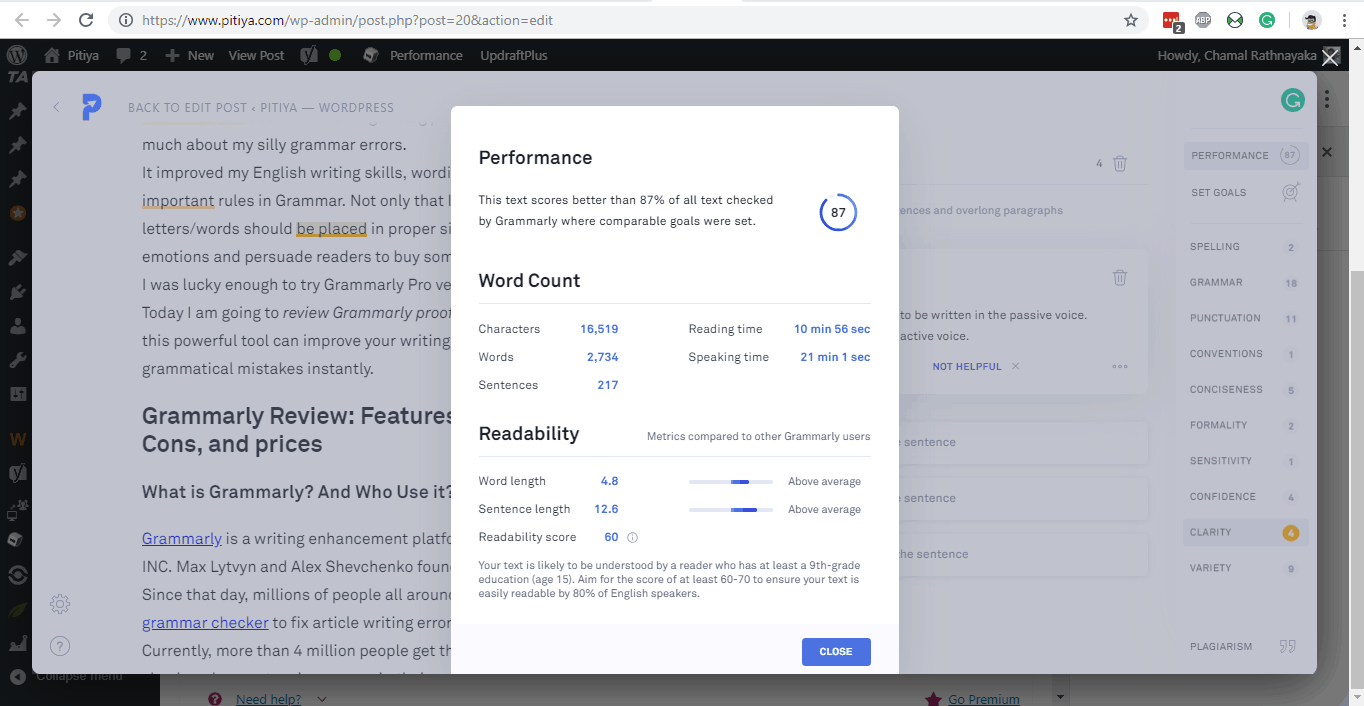 grammarly-checker-wordpress