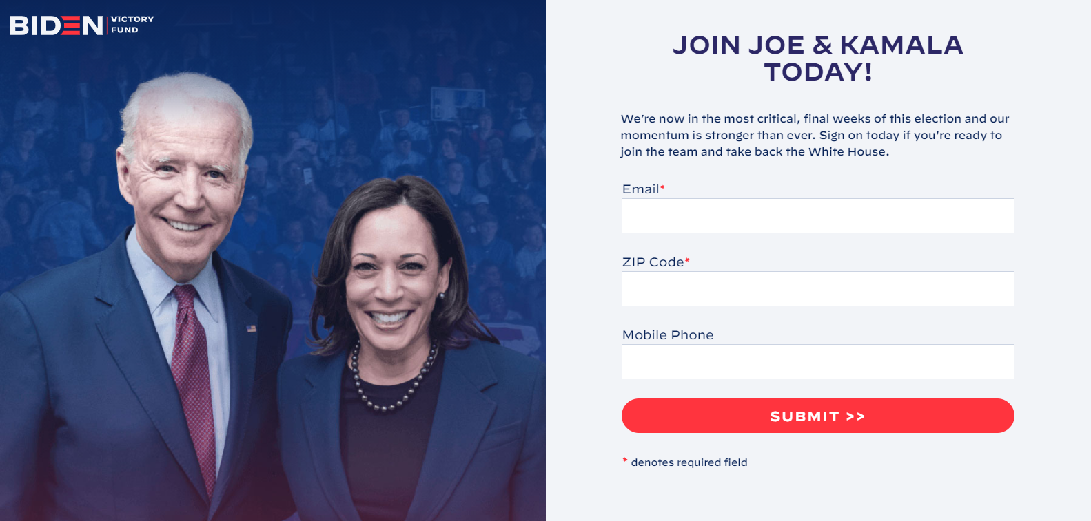 Halaman arahan Joe Biden