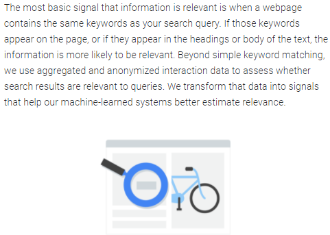 Google sulla pagina seo
