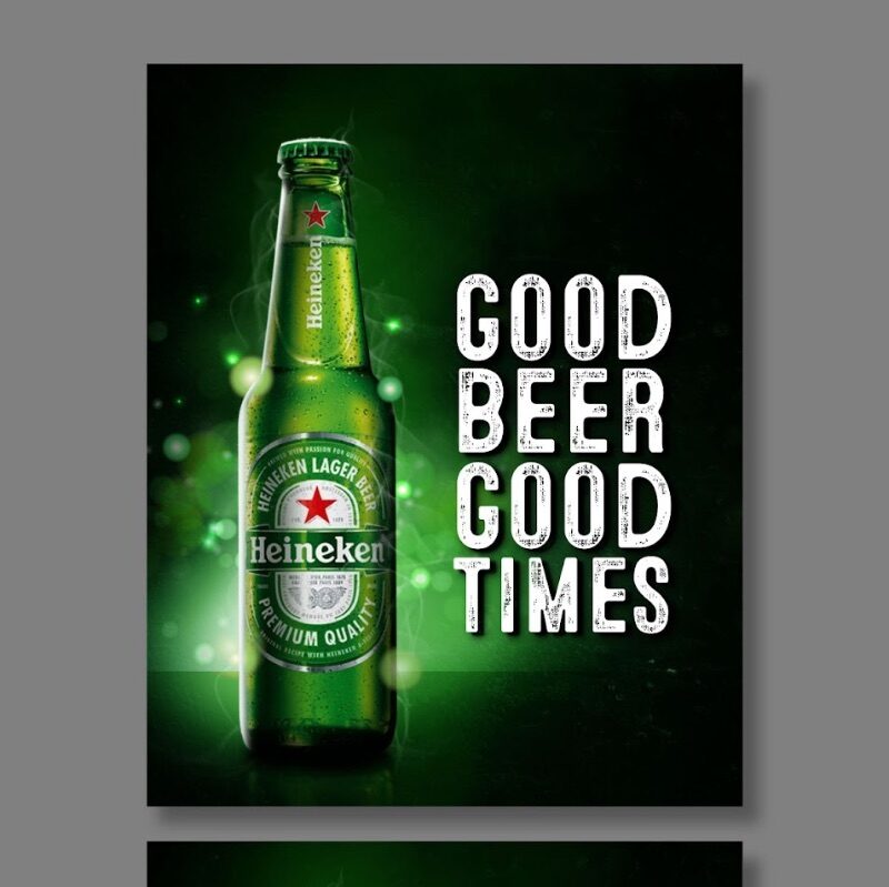 Szablon reklamy Heineken na Facebooku