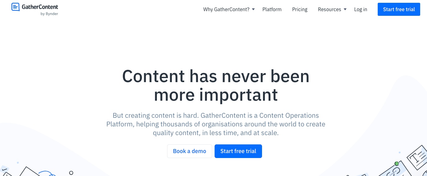 콘텐츠 워크플로 소프트웨어 - GatherContent