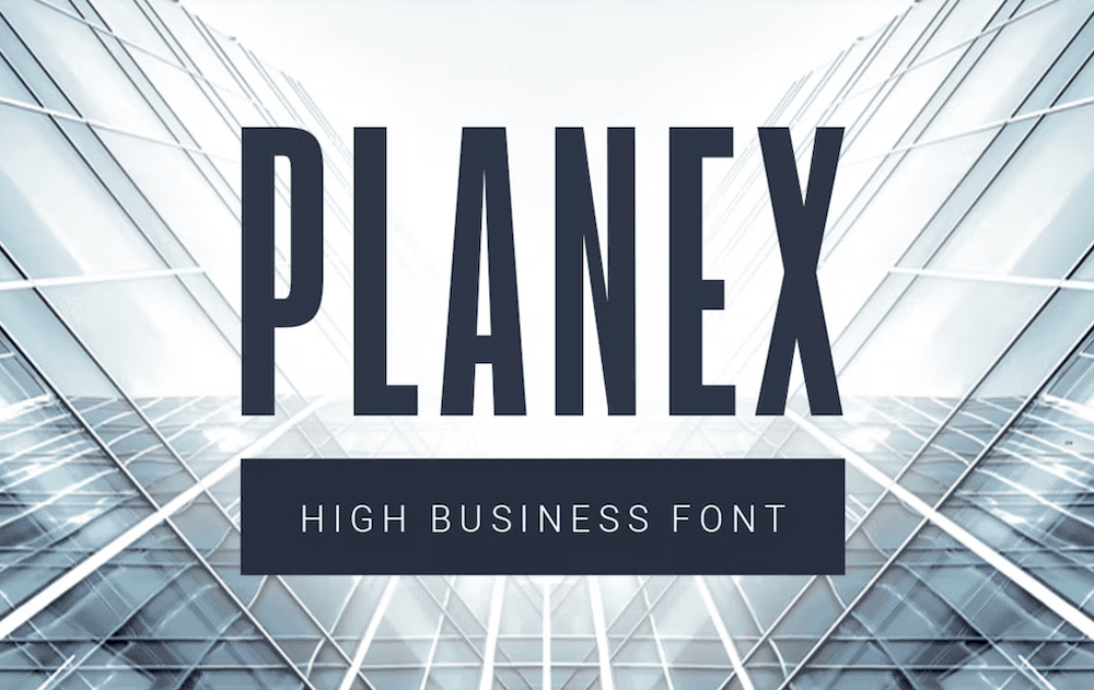 Font Planex.