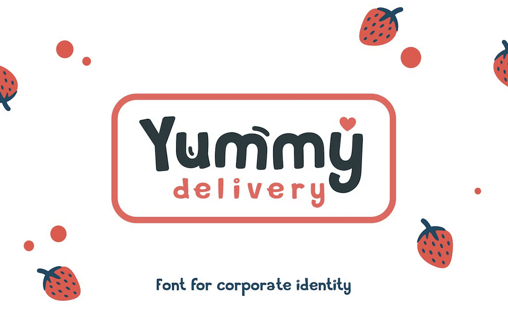 A fonte Yummy Delivery.