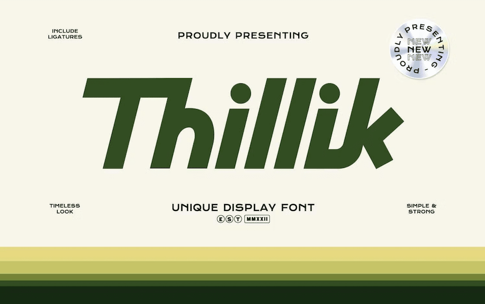 Thillik 글꼴입니다.