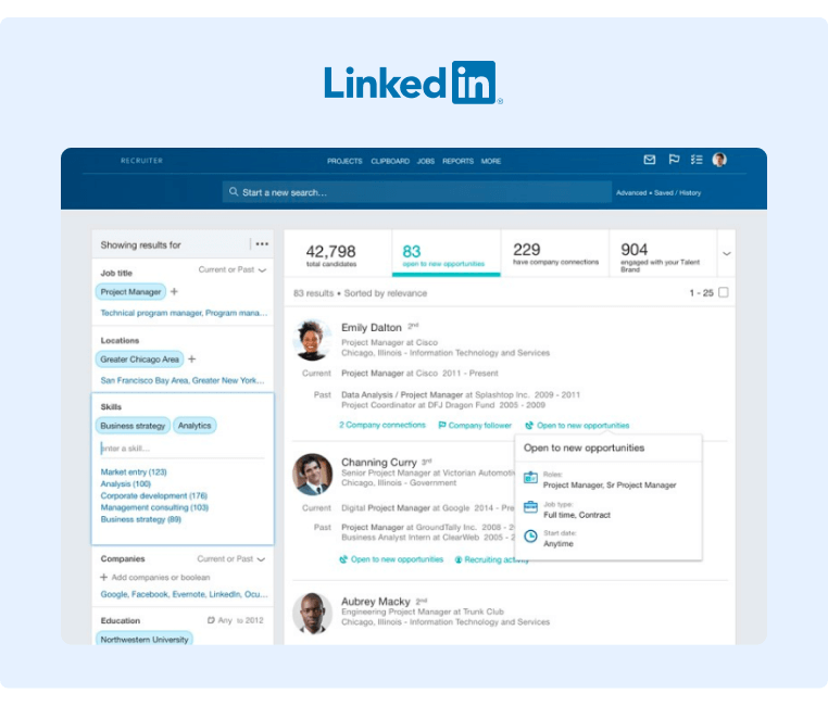 Reclutamiento en redes sociales - LinkedIn Recruiters