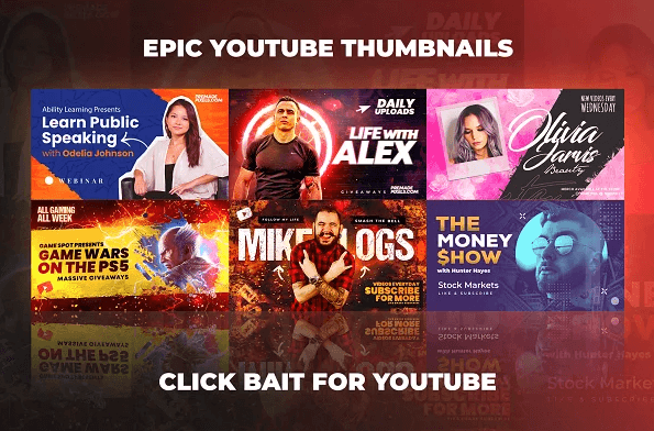 Set Template Thumbnail YouTube Epik