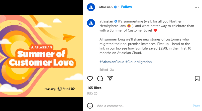 Atlassian 인스타그램 포스트