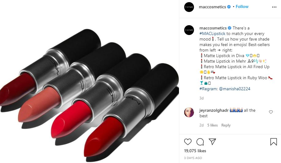 Postingan Instagram Kosmetik MAC