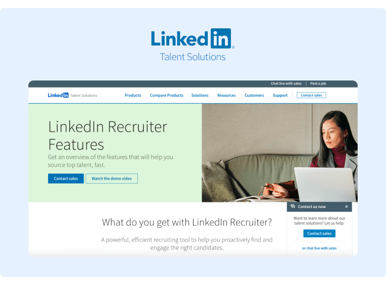 ソーシャルメディア採用ツール - LinkedIn Recruiter