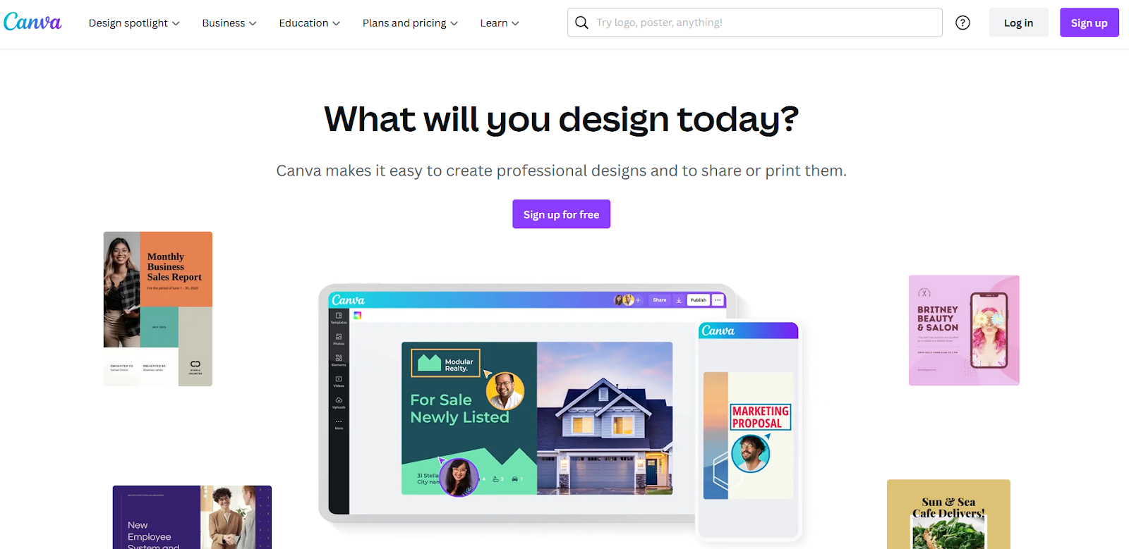 Captura de pantalla de la herramienta de marketing de contenido Canva