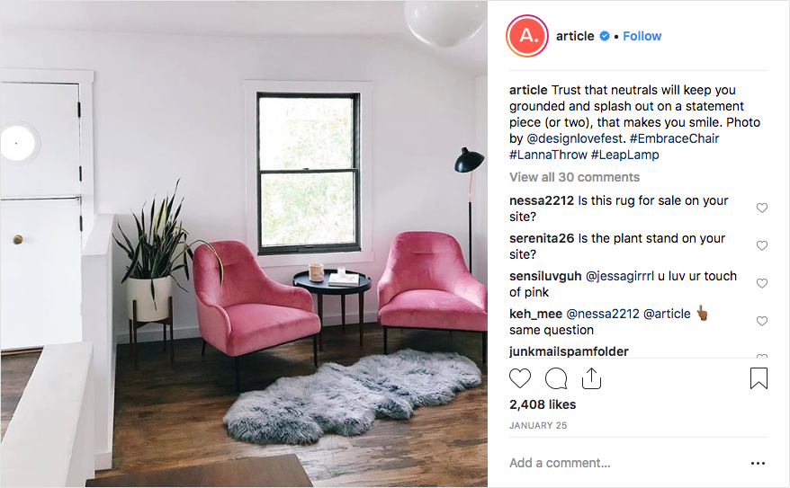 Marketing de muebles Marketing de influencers