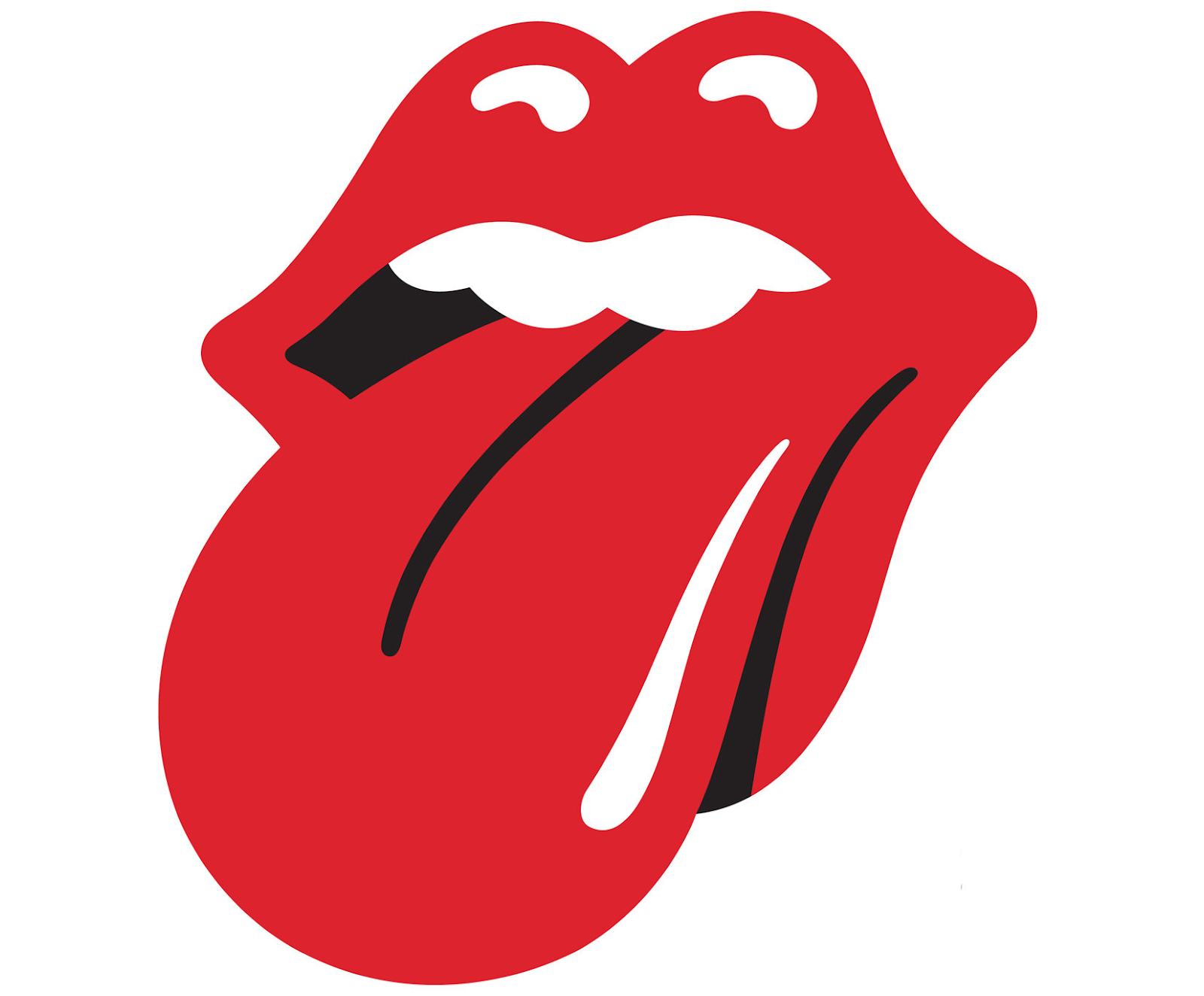 Dili dışarı sarkan kırmızı dudakların Rolling Stones logosu