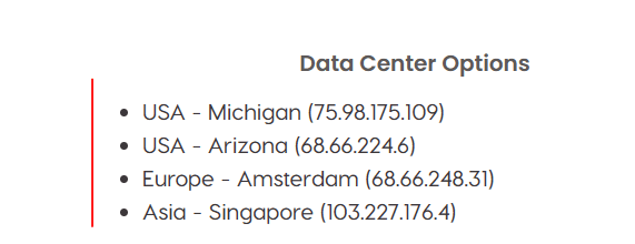 A2 Хостинг-центры обработки данных A2 Hosting Data Centers