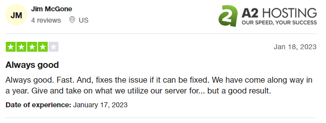 Хостинг A2 Trustpilot Обзор 5 A2 Hosting Trustpilot Review 5