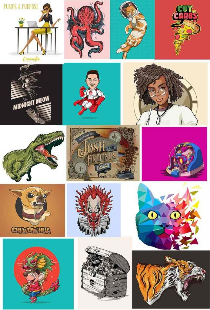 exemples de conceptions graphiques de Penji