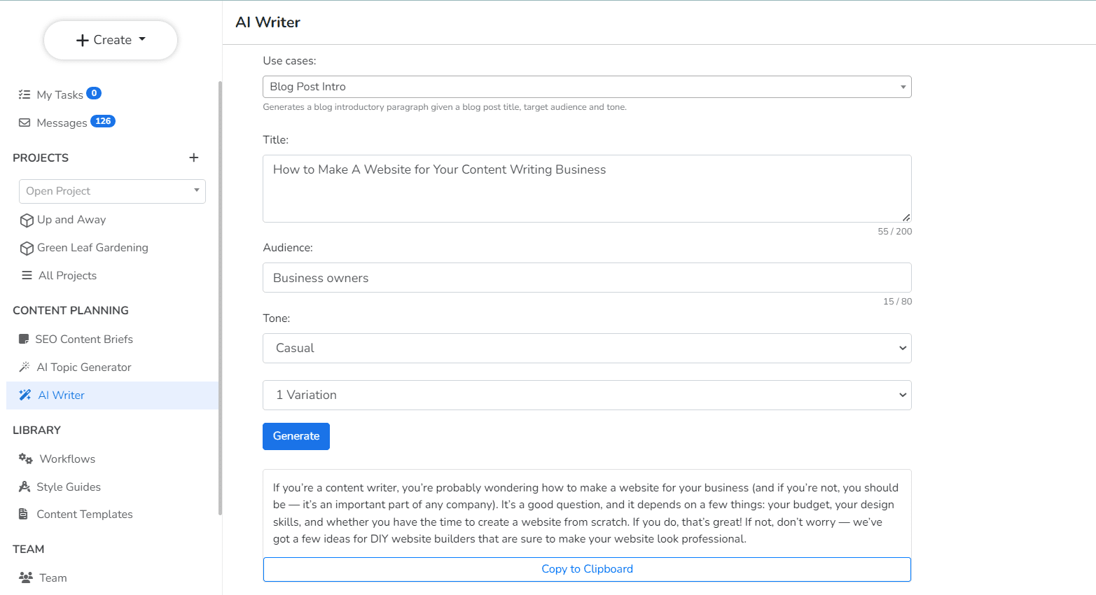 Escritor de blog de Narrato AI: introducción de publicación de blog