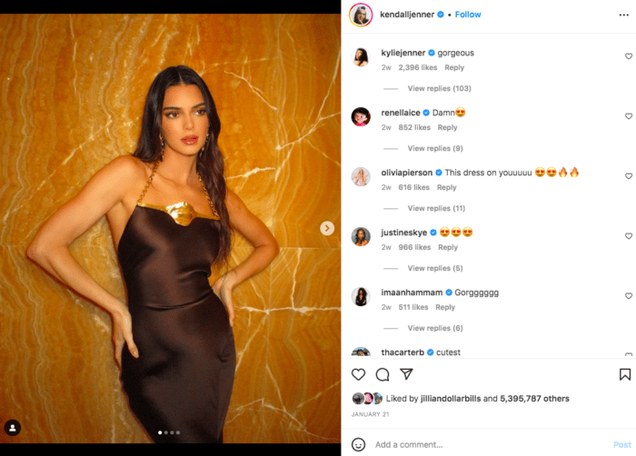 foto de Kendall Jenner posando