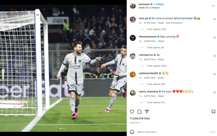foto de instagram de messi