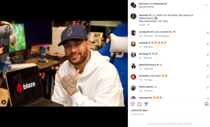 Asociación con Neymar y Blaze