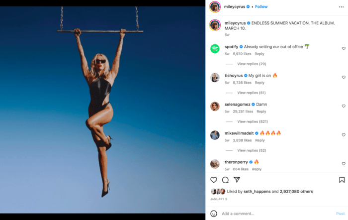 Miley Cyrus posa para el disco Endless Summer Vacation