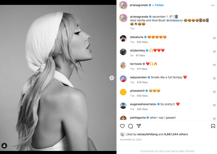 Foto de Ariana Grande con Mod Vanilla y Mod Blush
