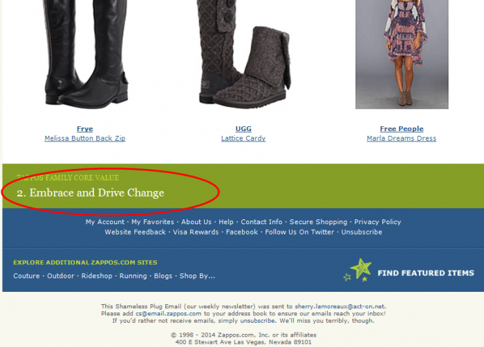 Zappos 家族價值觀