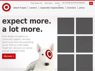 Imagen del sitio web objetivo para tabletas