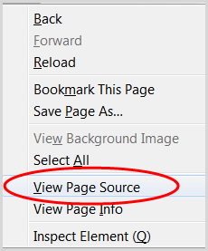 Afficher la source de la page