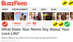 Exemple de contenu interactif Buzzfeed