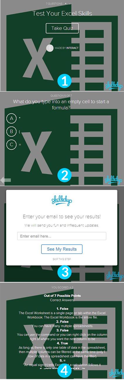Exemple de contenu interactif : Skilledup