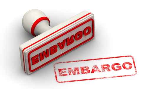Embargo. Segel dan cetak